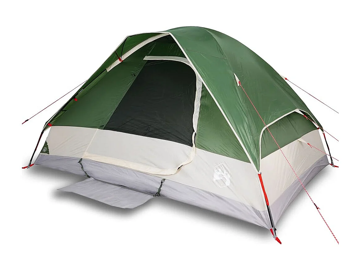 Tenda familiar em cúpula para 6 pessoas impermeável verde PT756301