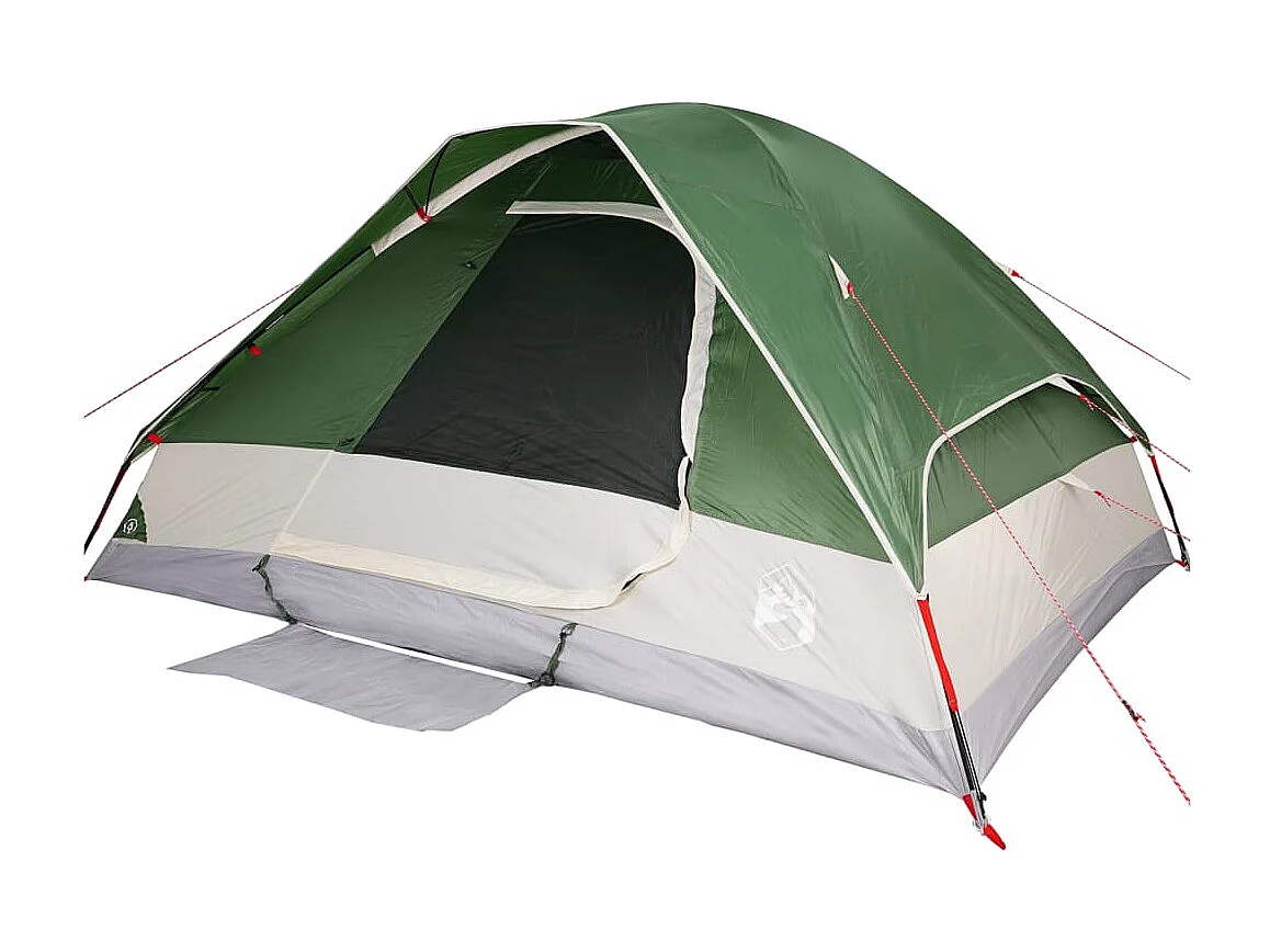 Tenda familiar em cúpula para 6 pessoas impermeável verde PT756301