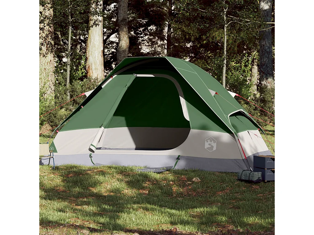 Tonnelle -Tente familiale à dôme 6 personnes vert imperméable FR612727