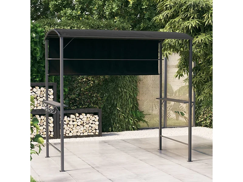 Tonnelle - Belvédère avec toit 220x110x200 cm Anthracite FR698196