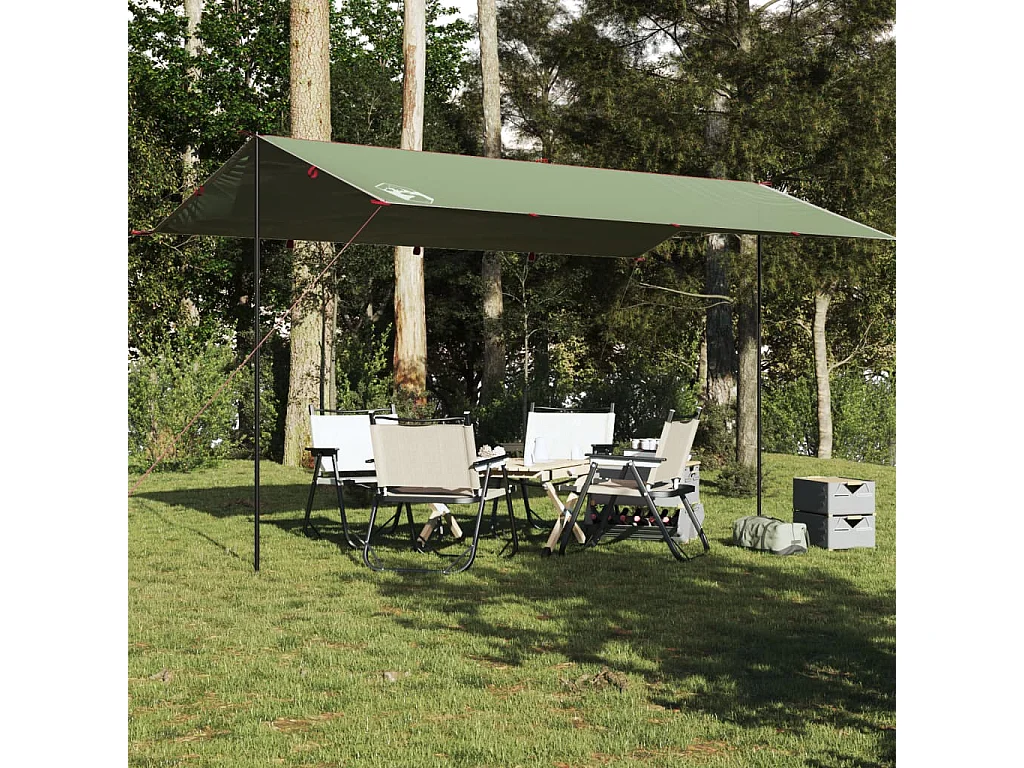 Tonnelle- Bâche de camping vert 500x294 cm imperméable FR309204