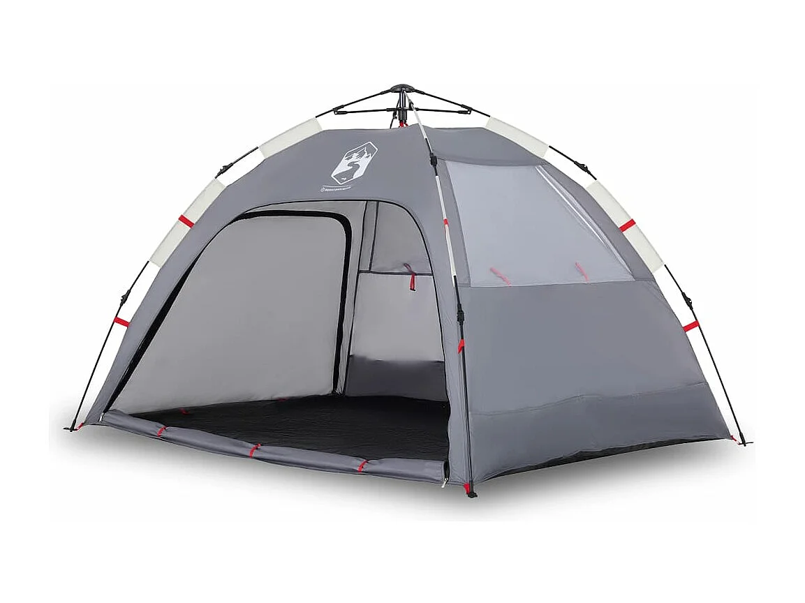 Tenda praia 2 pessoas libertação rápida impermeável cinzento PT116773