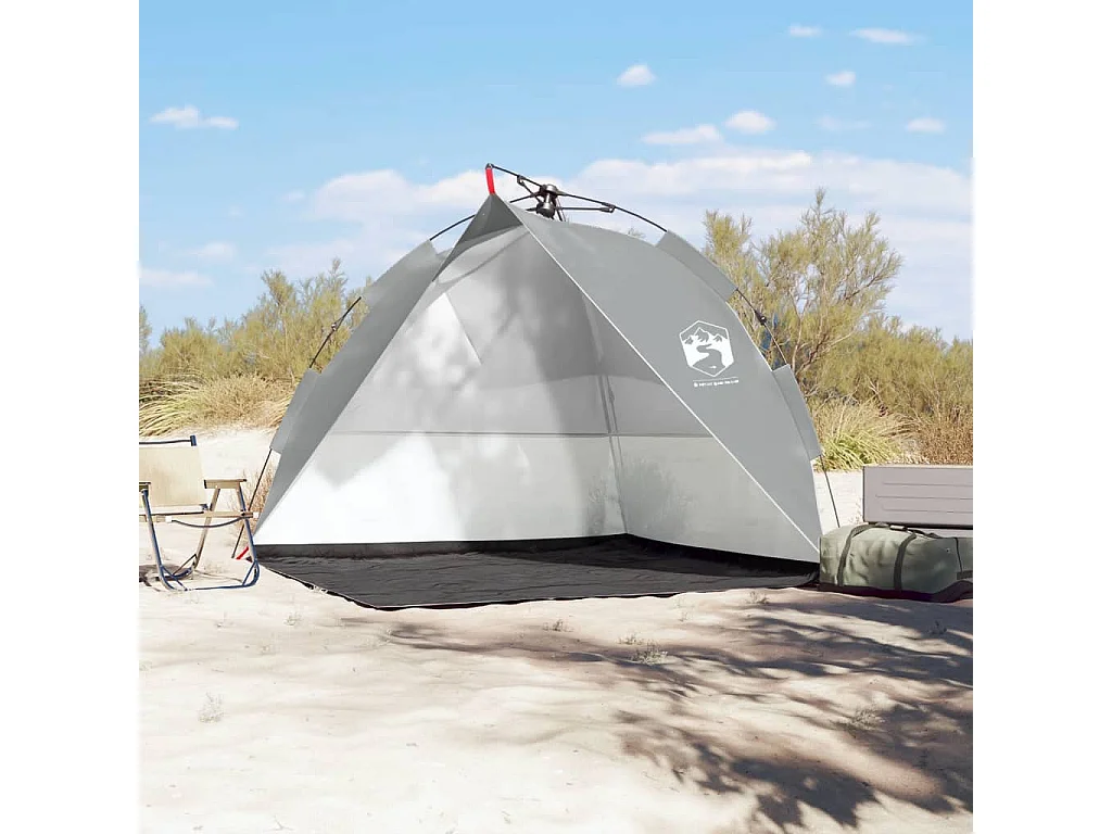 Tonnelle -Tente de plage gris libération rapide imperméable FR143054