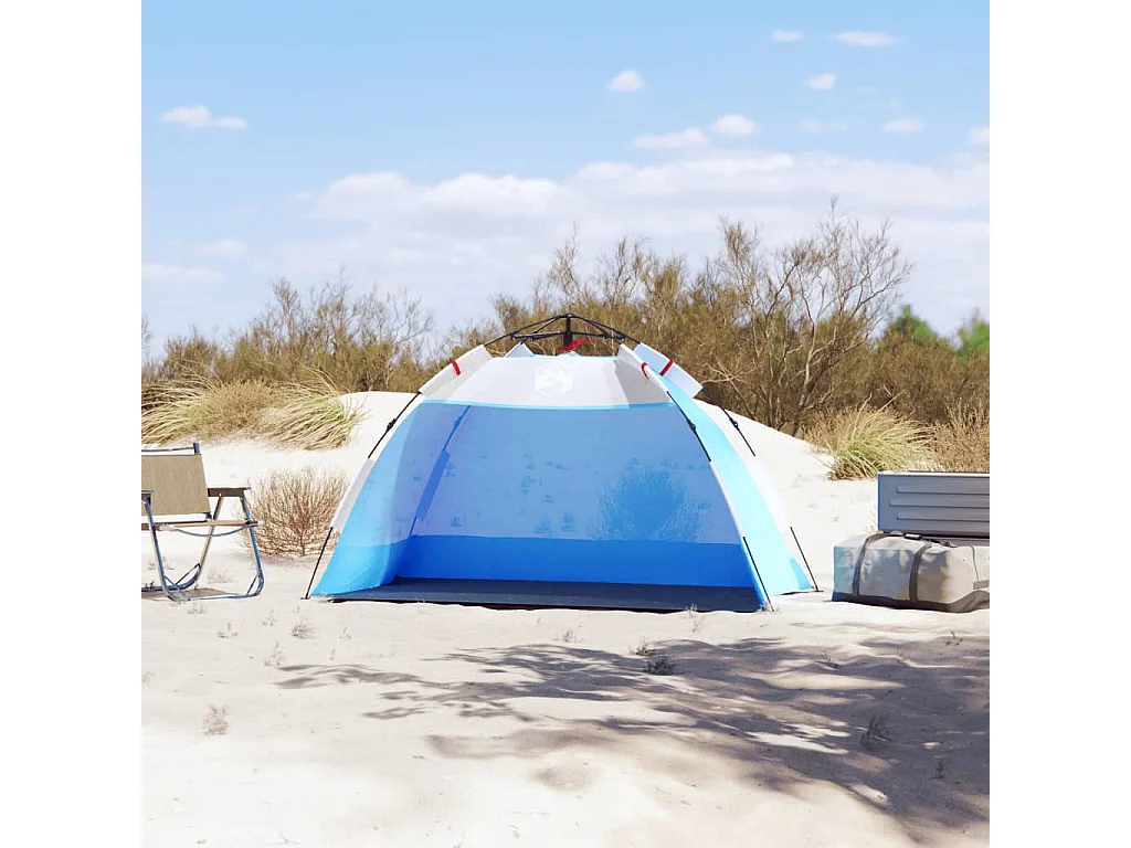 Tienda de playa 2 personas impermeable apertura rápida azul ES477316