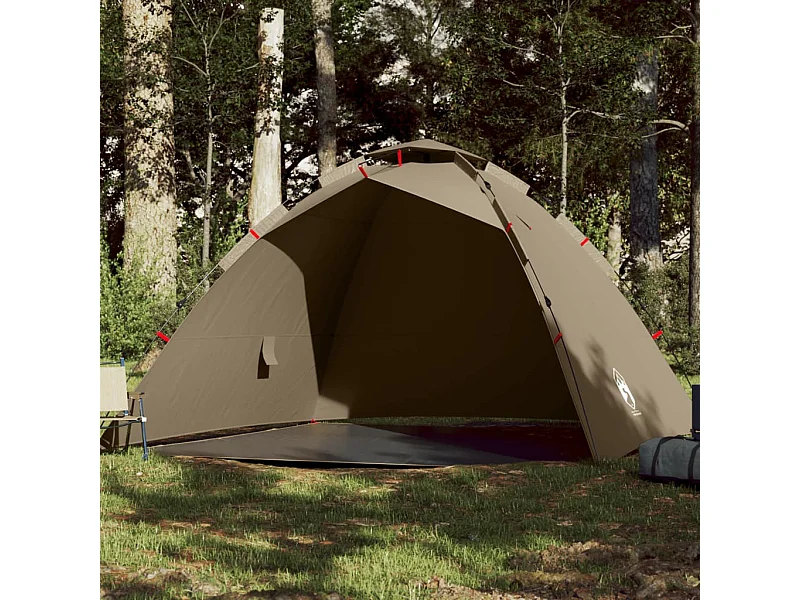 Tonnelle -Tente de pêche 4 personnes marron libération rapide FR131778
