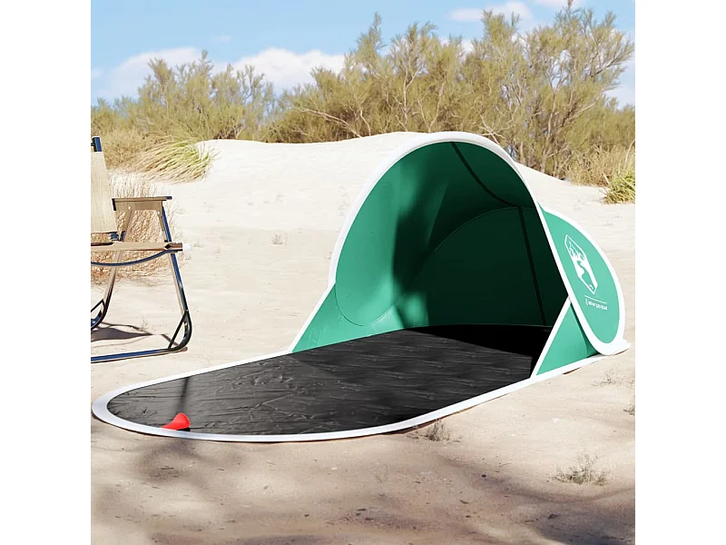 Tonnelle -Tente de plage vert d'eau escamotable imperméable FR732038