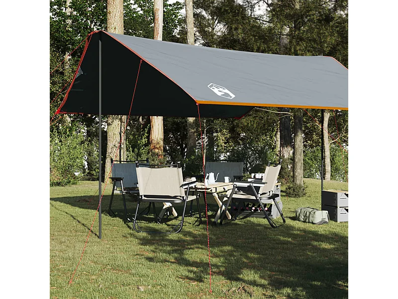 Tonnelle- Bâche de camping orange 460x305x210 cm imperméable FR314210