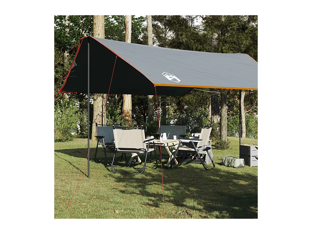 Lona de camping impermeable naranja 460x305x210 cm ES767204