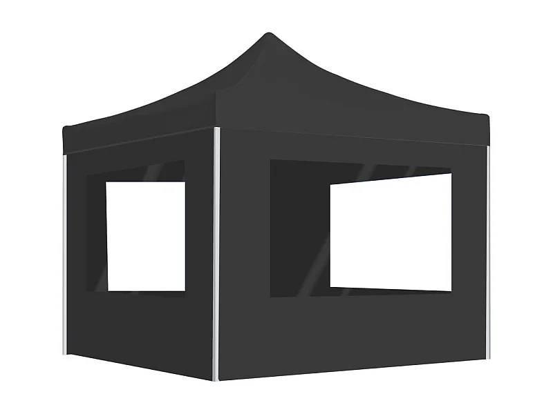 Carpa plegable profesional con paredes aluminio gris 2x2 m ES421417