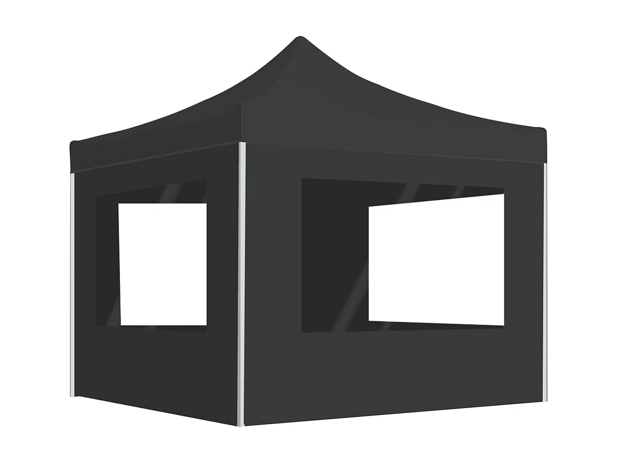 Carpa plegable profesional con paredes aluminio gris 2x2 m ES421417