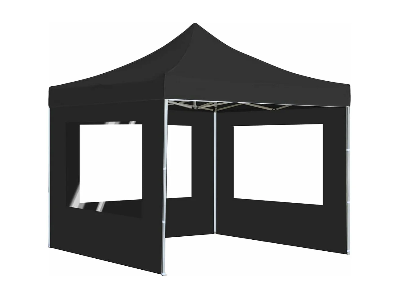 Carpa plegable profesional con paredes aluminio gris 2x2 m ES421417