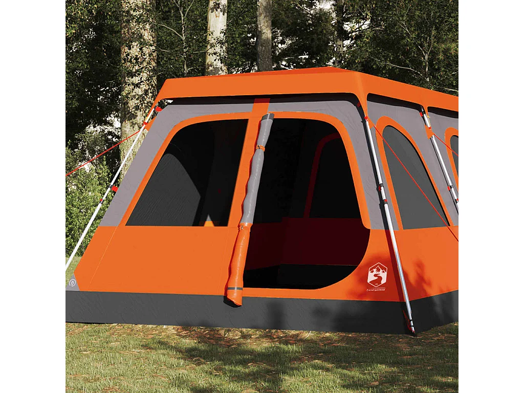 Tenda familiar cúpula 10pessoas libertação rápida cinza/laranja PT987553