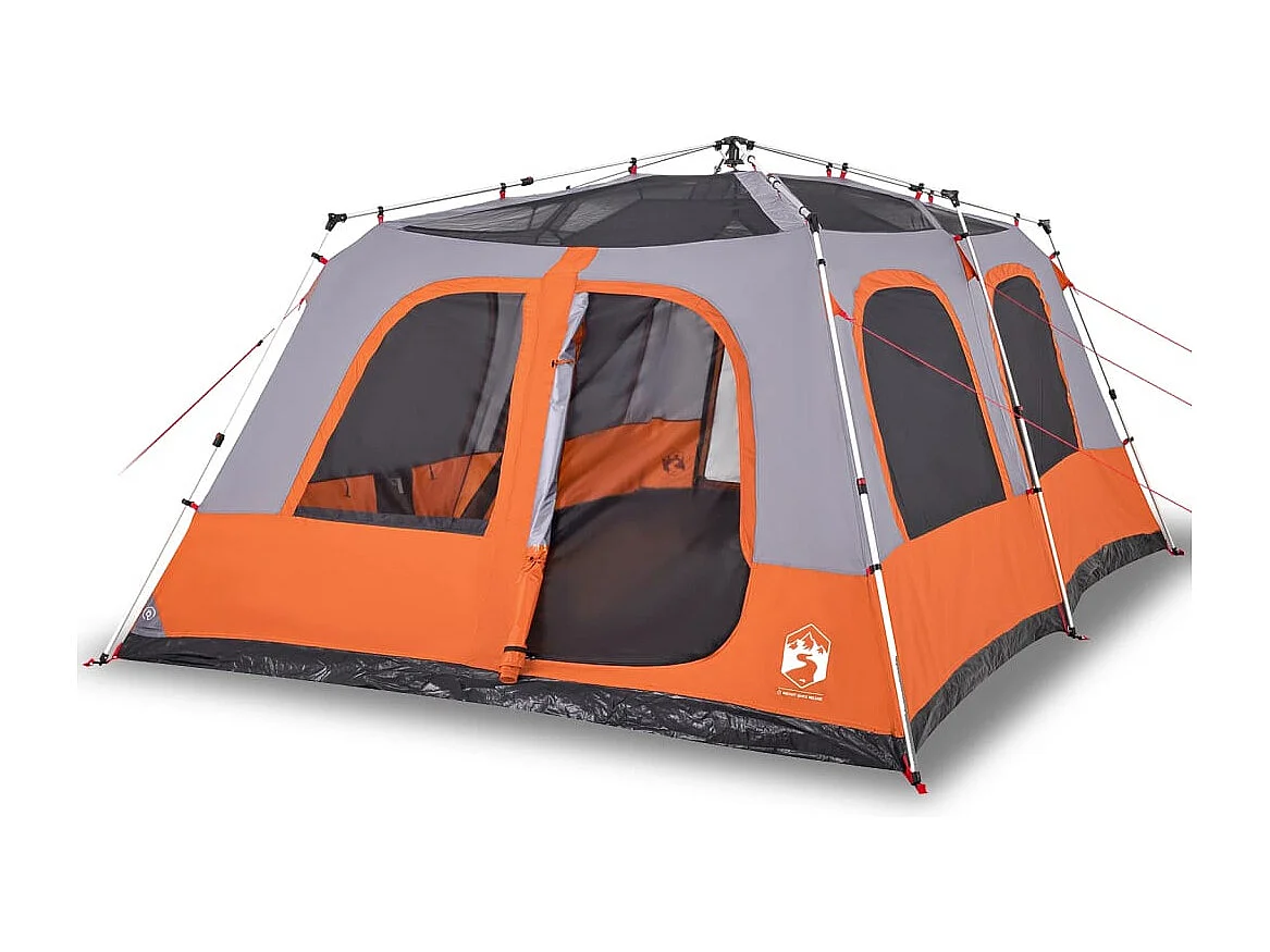 Tenda familiar cúpula 10pessoas libertação rápida cinza/laranja PT987553