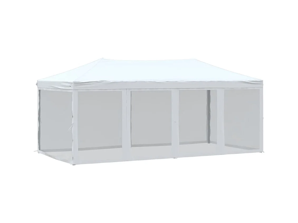 Partytent inklapbaar met zijwanden 3x6 m wit BE782875