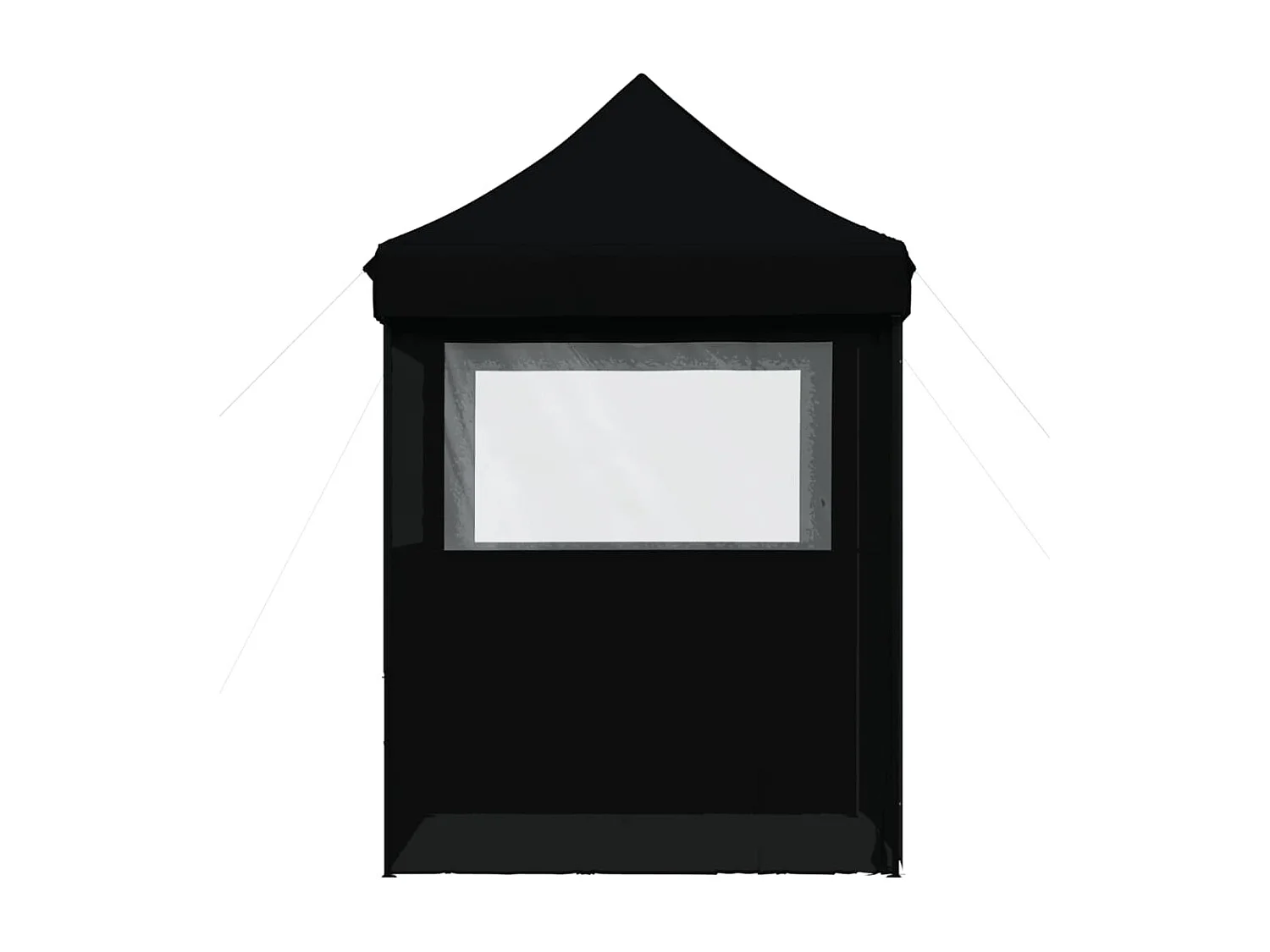 Tonnelle -Tente de réception pliable escamotable 4 parois latérales noir FR468207