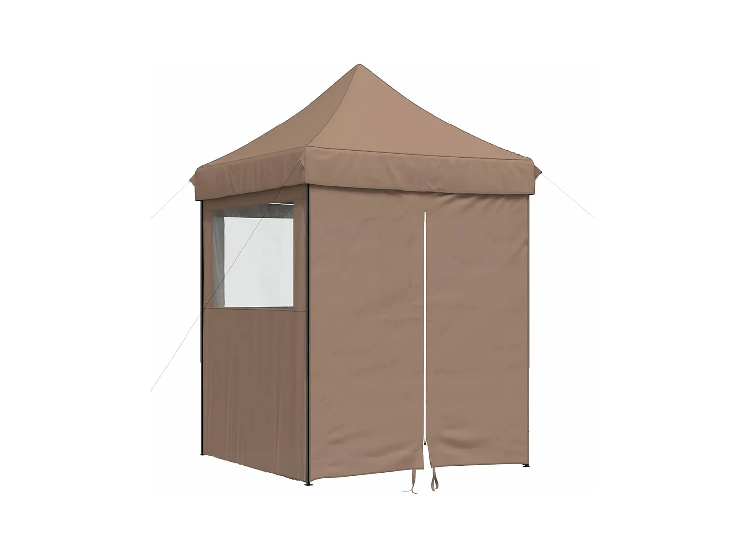 Tenda p/ festas pop-up dobrável com 4 paredes laterais castanho PT677389