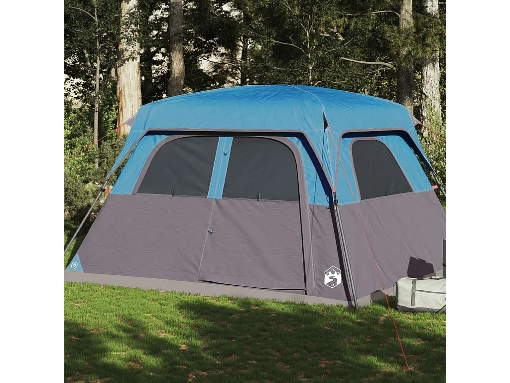 Tienda de campaña familiar para 6 personas impermeable azul ES210721