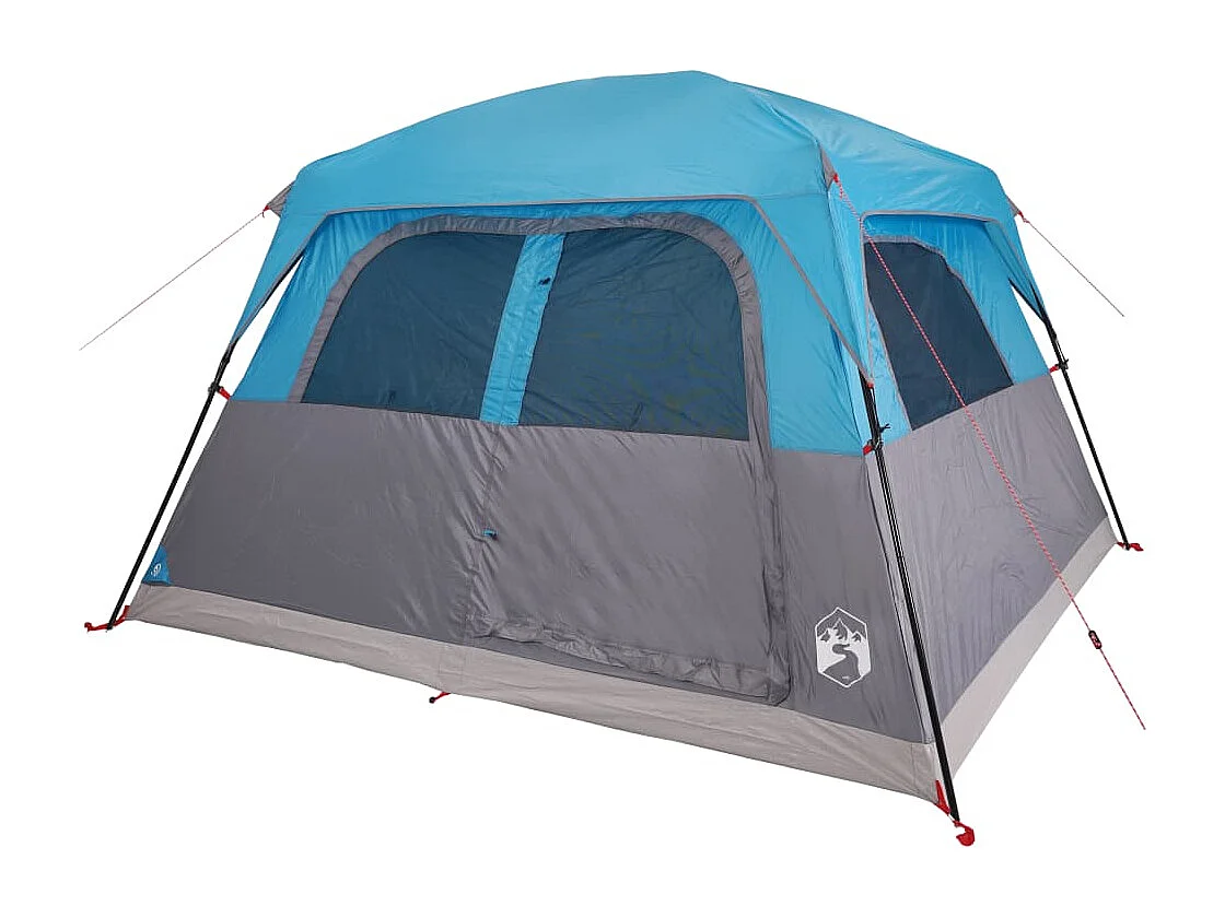 Tenda familiar estilo cabana para 6 pessoas impermeável azul PT259883