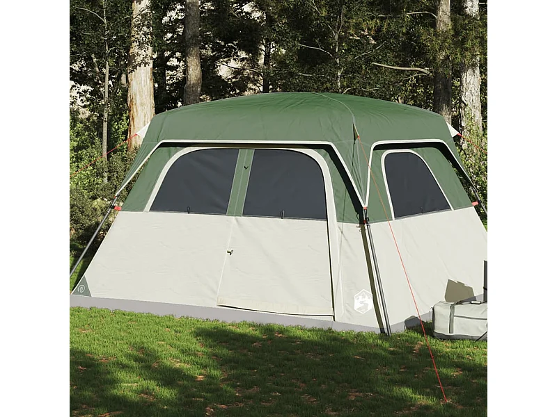 Tonnelle -Tente de cabine familiale 6 personnes vert imperméable FR308139