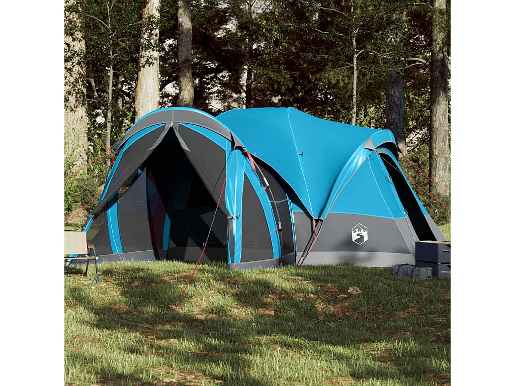 Tenda familiar tipi para 8 pessoas impermeável azul PT492276