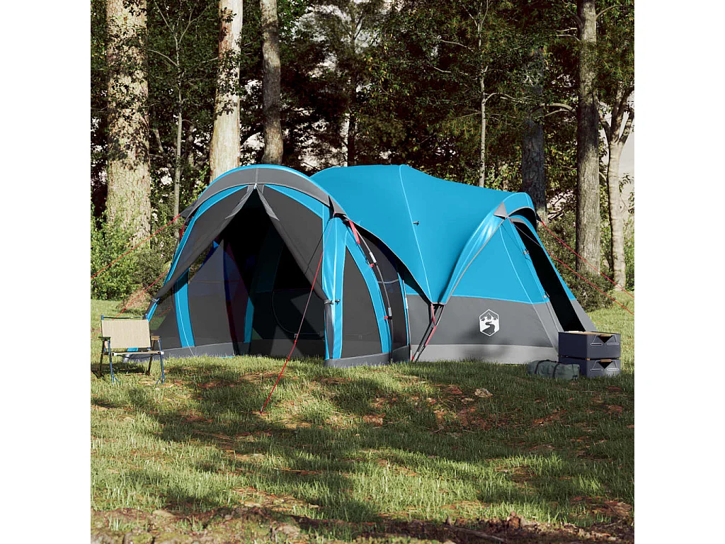 Tonnelle -Tente familiale tipi 8 personnes bleu imperméable FR950782