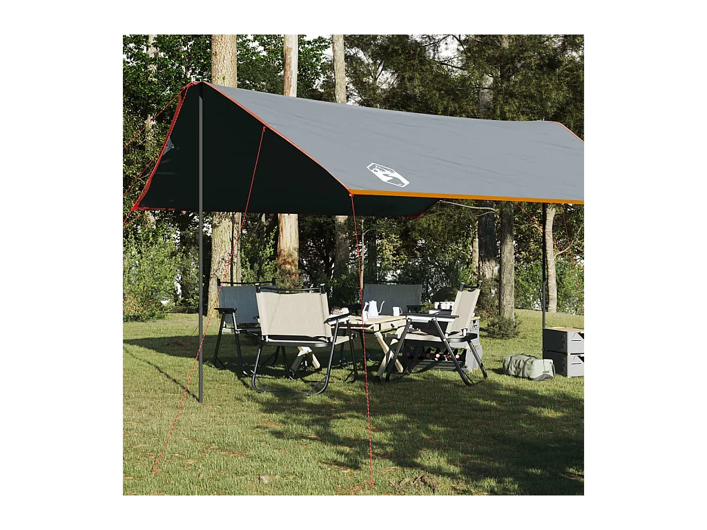 Lona de camping impermeable naranja 460x305x210 cm ES398692