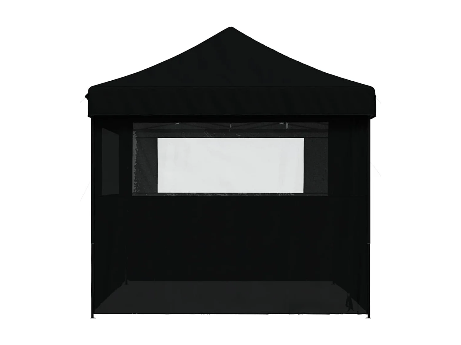 Tenda p/ festas pop-up dobrável com 4 paredes laterais preto PT188304