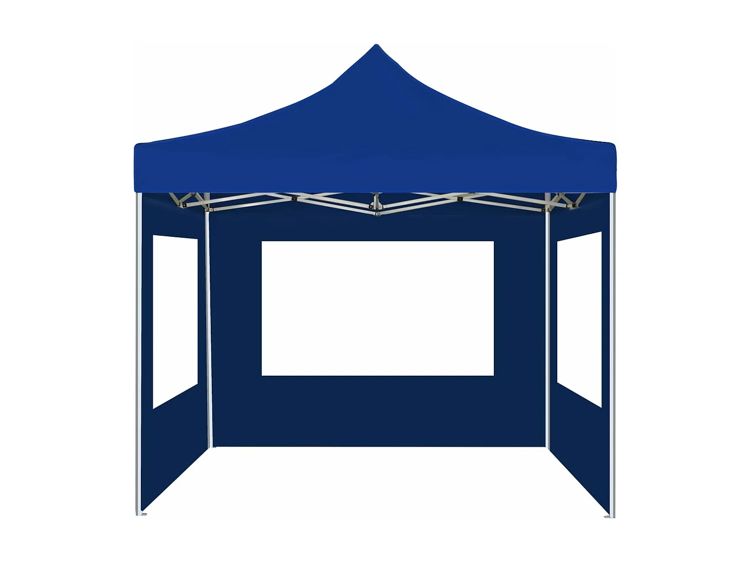 Tonnelle -Tente de réception pliable avec parois Aluminium 2x2 m Bleu FR407537