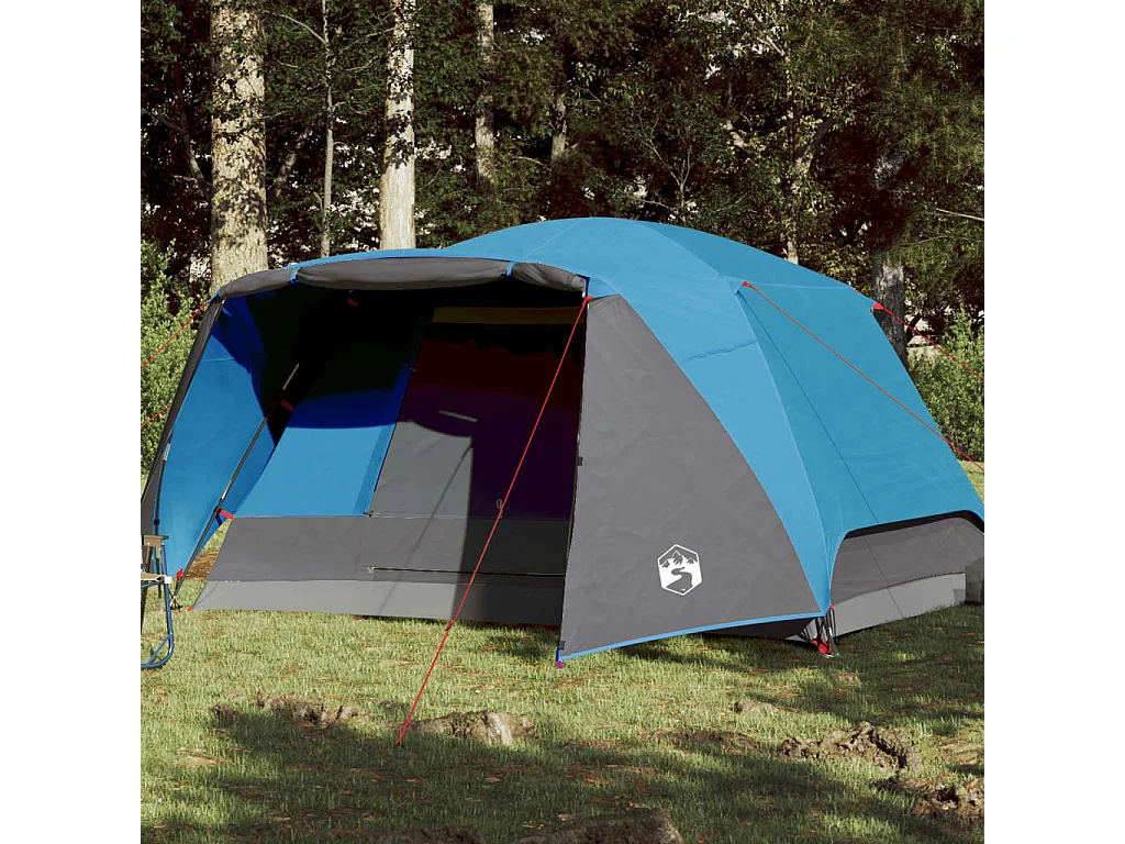 Tenda familiar c/ avançado para 6 pessoas impermeável azul PT866797