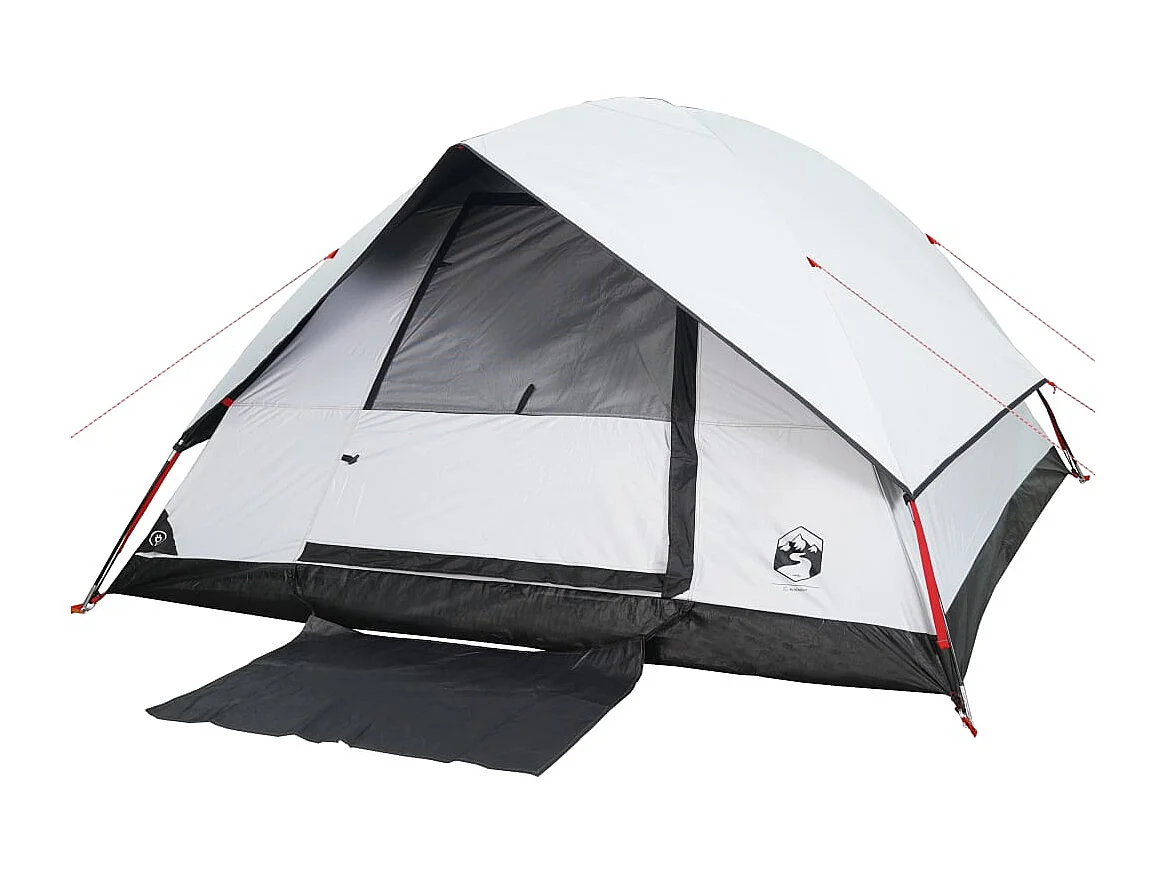 Tienda familiar iglú 6 personas tela opaca impermeable blanca ES685978