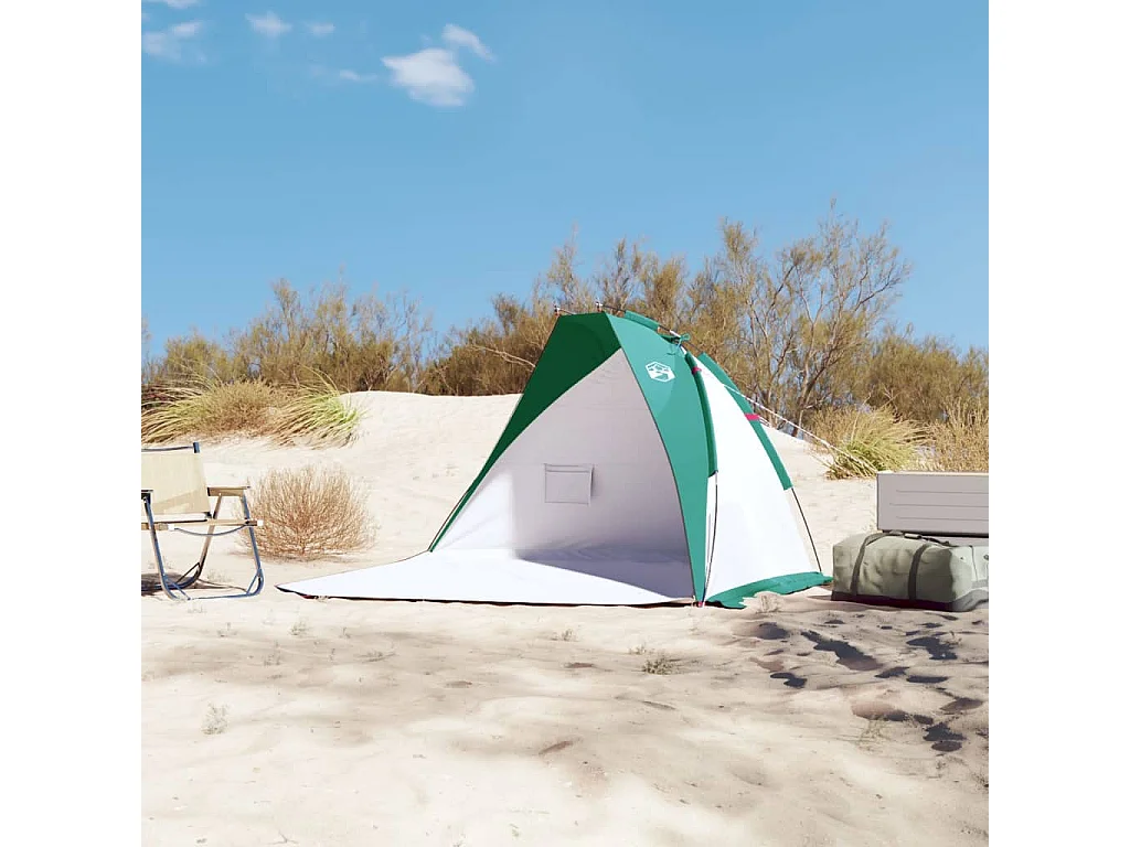 Tonnelle -Tente de plage vert d'eau 268x223x125 cm 185T polyester FR109223