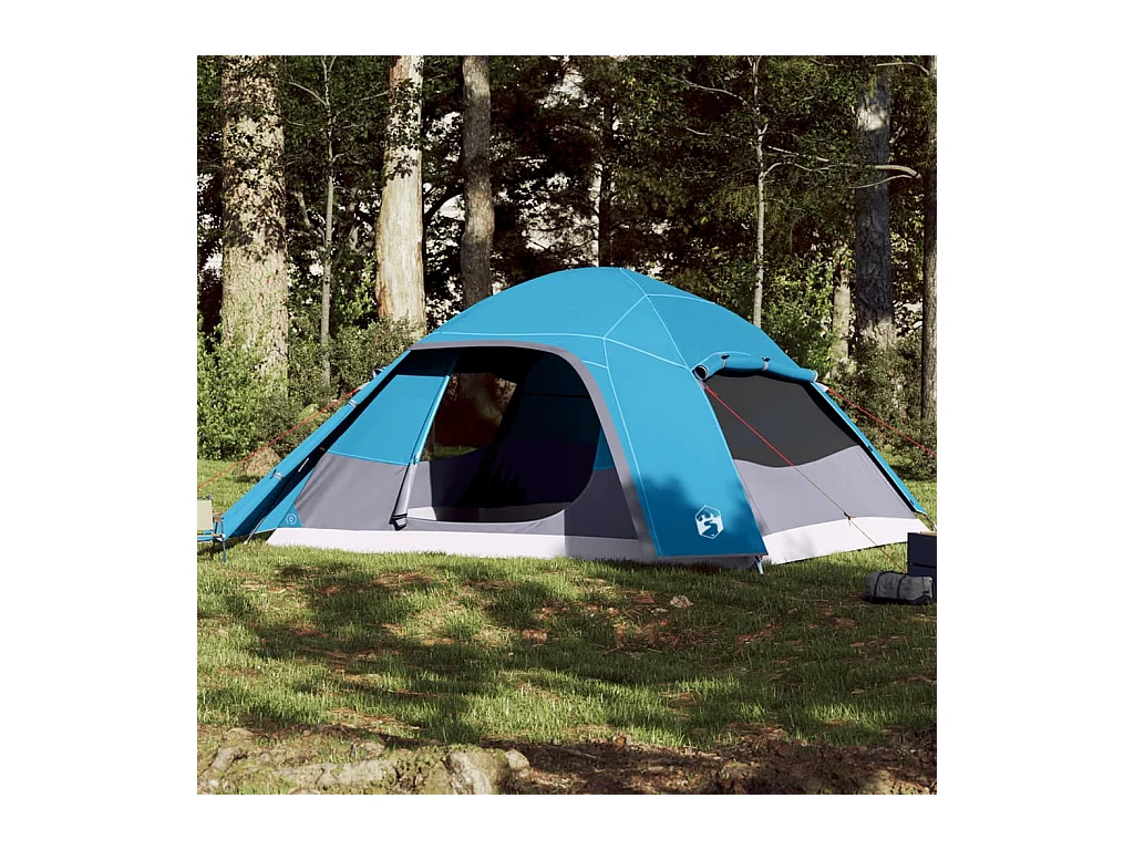 Tonnelle -Tente familiale à dôme 6 personnes bleu imperméable FR393532