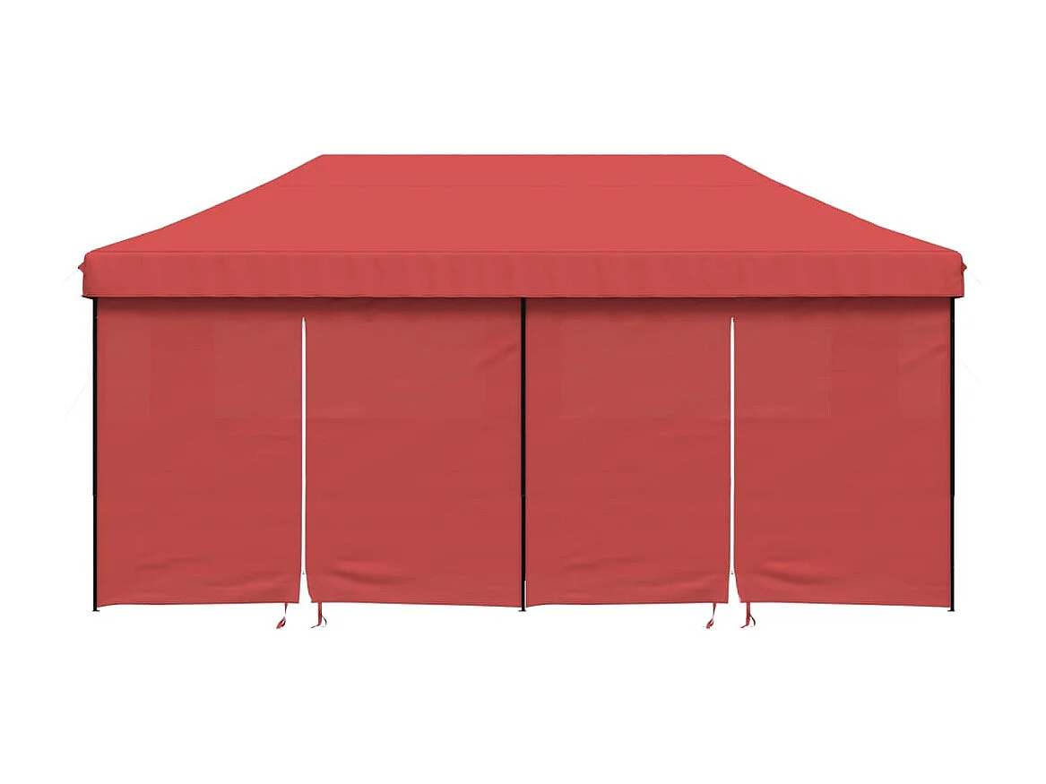 Tienda de fiesta plegable Pop-Up 4 paredes laterales burdeos ES146979
