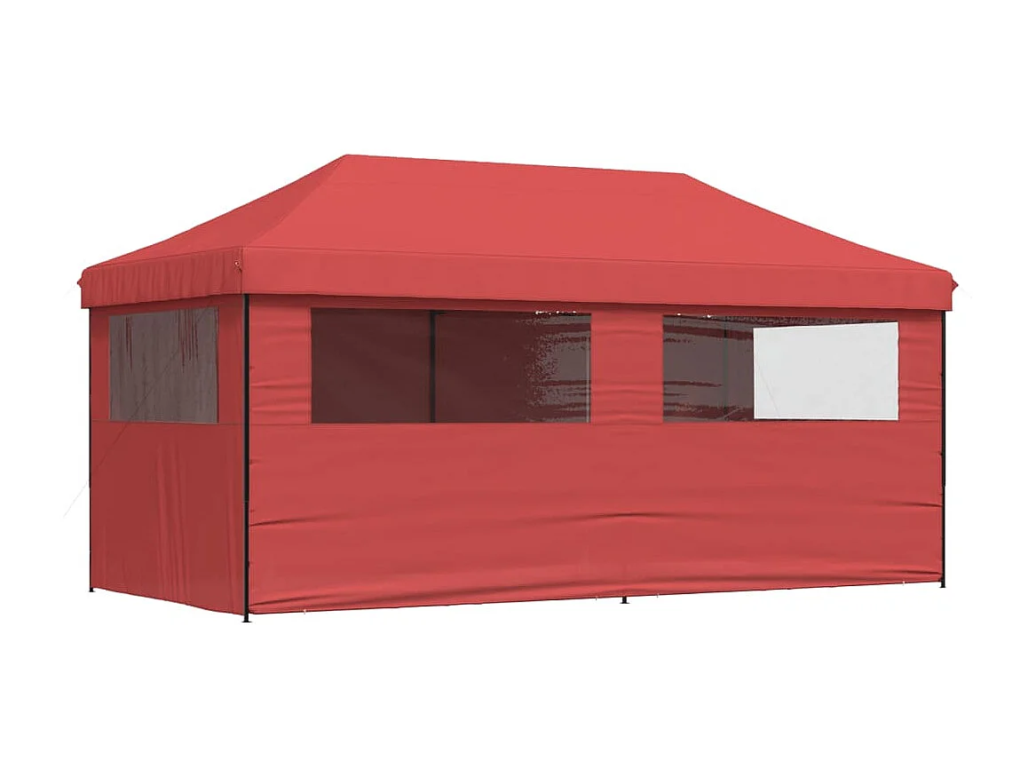 Tonnelle -Tente de réception pliable escamotable avec 4 parois latérales FR685422