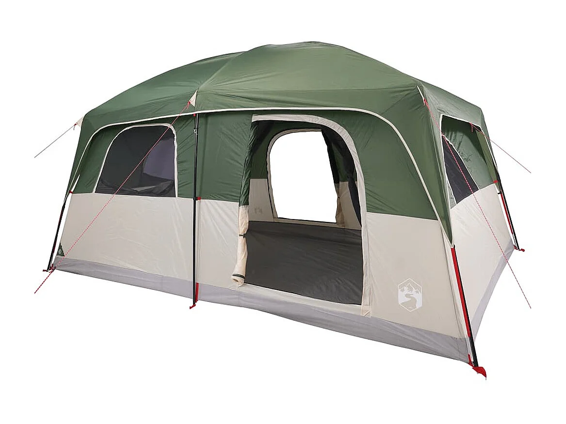 Tonnelle -Tente de cabine familiale 10 personnes vert imperméable FR812373
