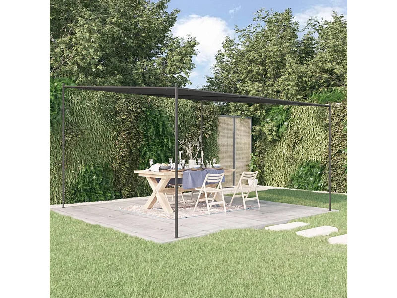 Gazebo 4x4 m 180 g/m² tecido e aço antracite PT688836