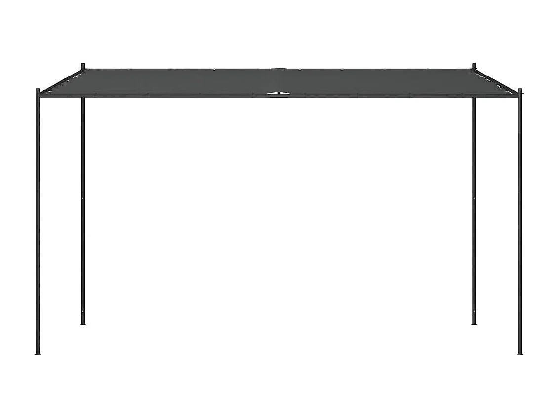 Prieel 4x4 m 180 g/m² stof en staal antracietkleurig BE609649