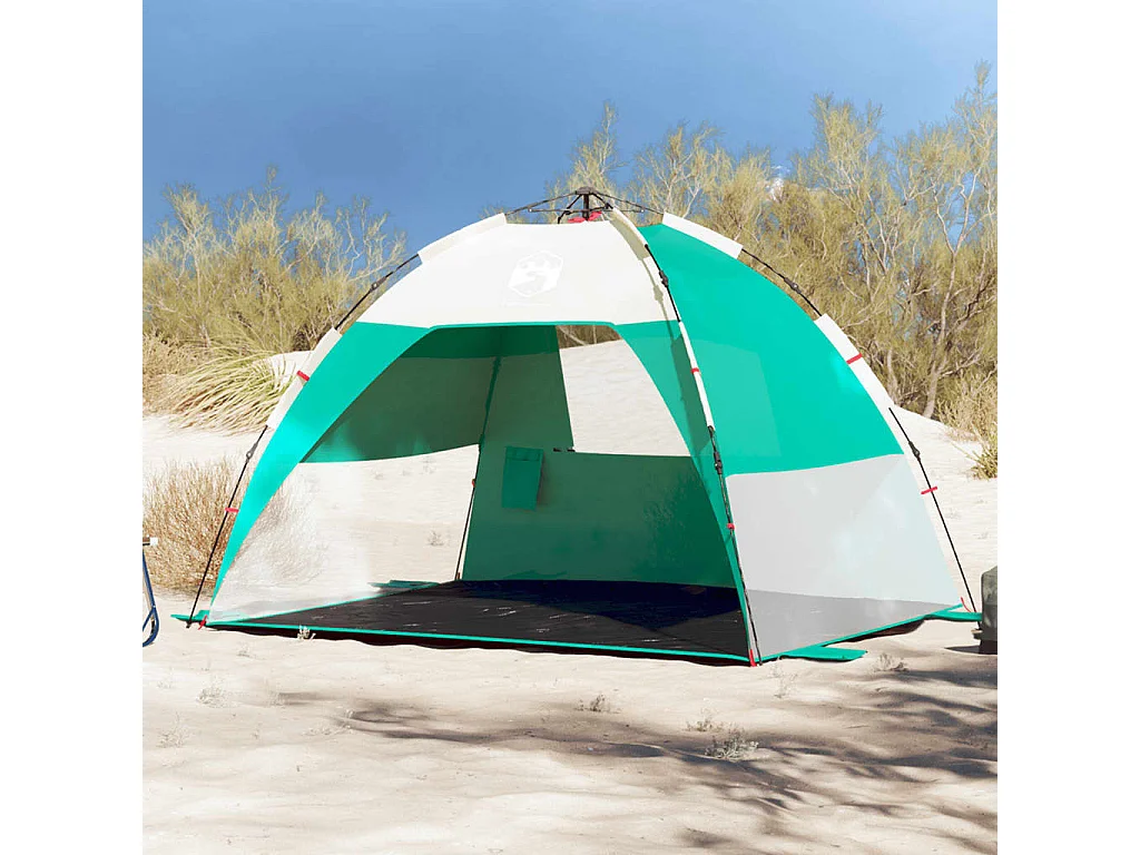 Tienda de playa 2 personas impermeable apertura rápida verde ES477230
