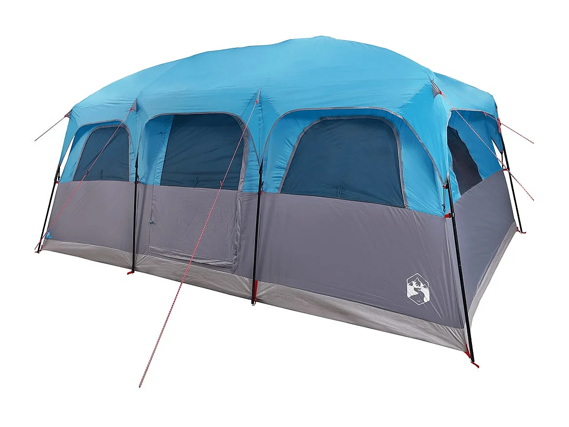 Tonnelle -Tente de cabine familiale 9 personnes bleu imperméable FR899833