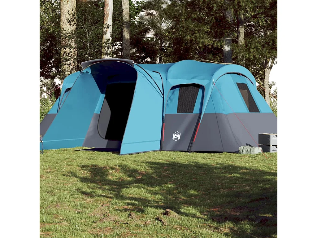 Tenda familiar túnel para 16 pessoas impermeável azul PT366143