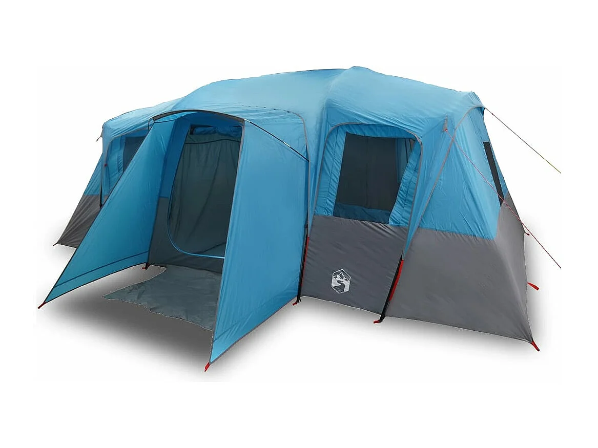 Tenda familiar túnel para 16 pessoas impermeável azul PT366143