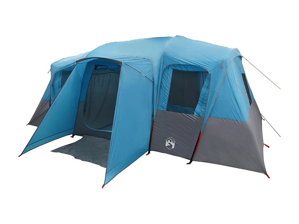 Tenda familiar túnel para 16 pessoas impermeável azul PT366143