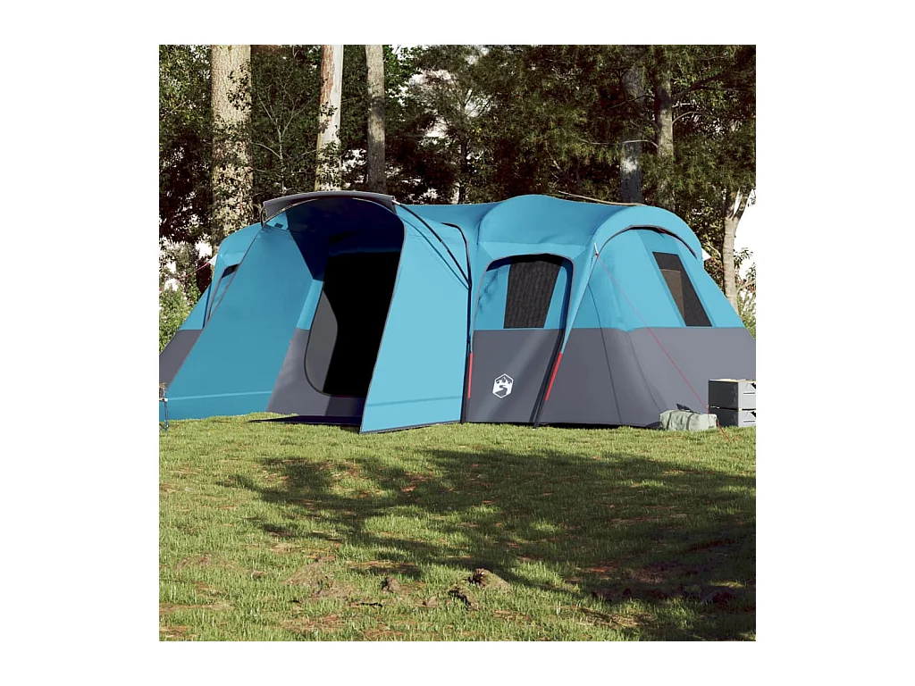 Tonnelle -Tente familiale tunnel 16 personnes bleu imperméable FR688222