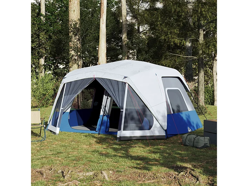 Tenda familiar c/ LED 10 pessoas libertação rápida azul-claro PT653396