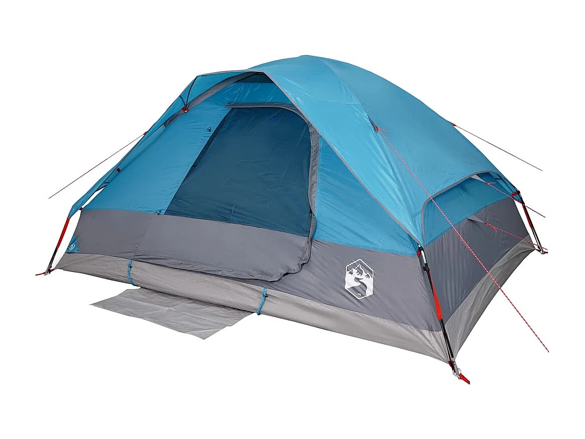 Tenda familiar em cúpula para 6 pessoas impermeável azul PT150571