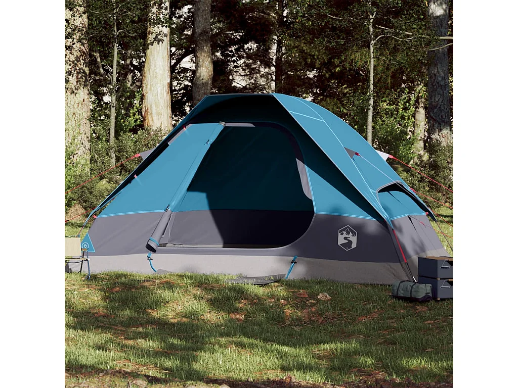 Tonnelle -Tente familiale à dôme 6 personnes bleu imperméable FR638449