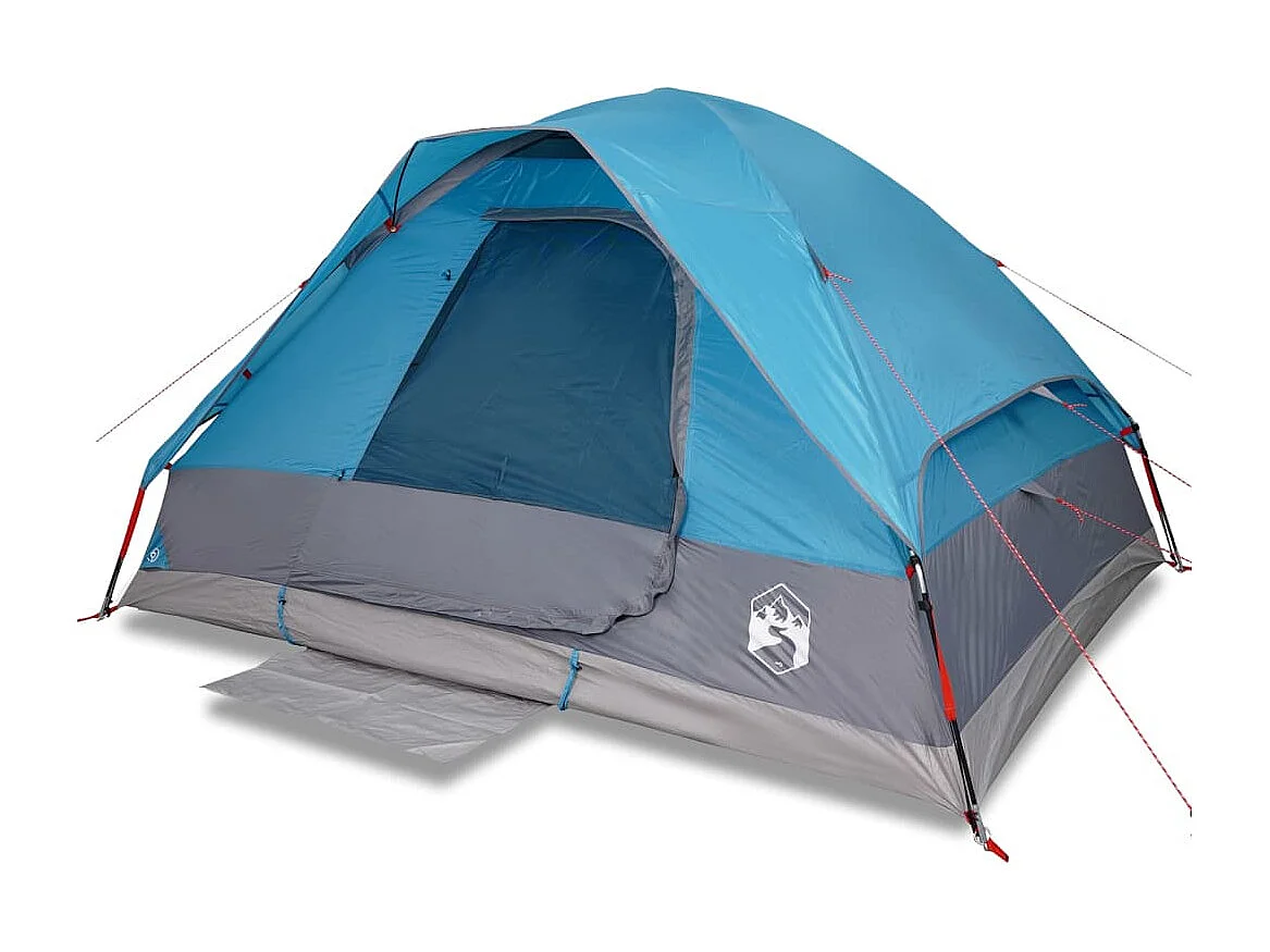Tonnelle -Tente familiale à dôme 6 personnes bleu imperméable FR638449