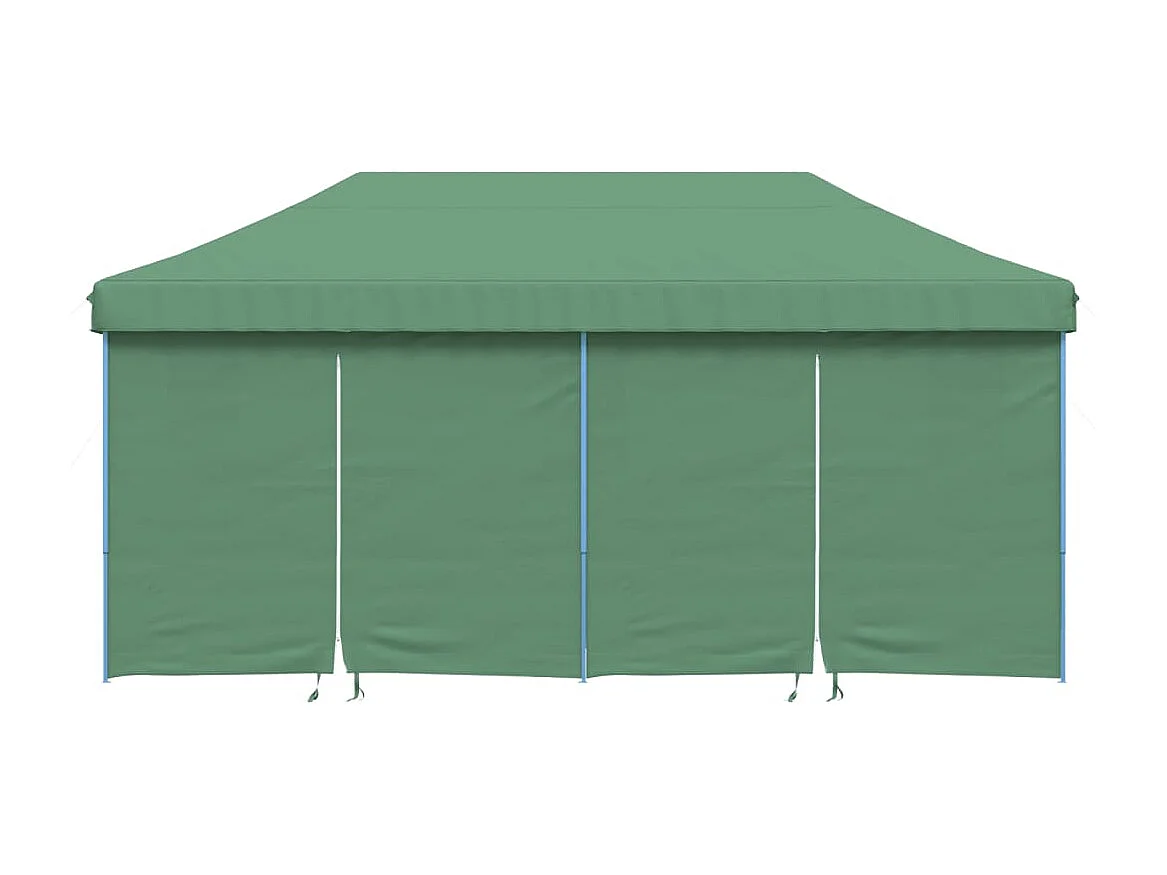 Tonnelle -Tente de réception pliable escamotable 4 parois latérales vert FR236659