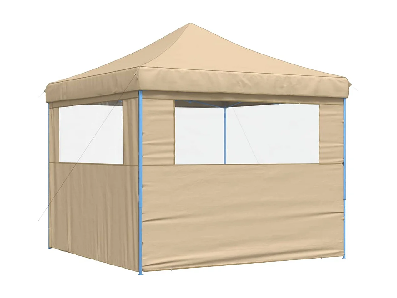 Tonnelle -Tente de réception pliable escamotable avec 2 parois latérales FR594792