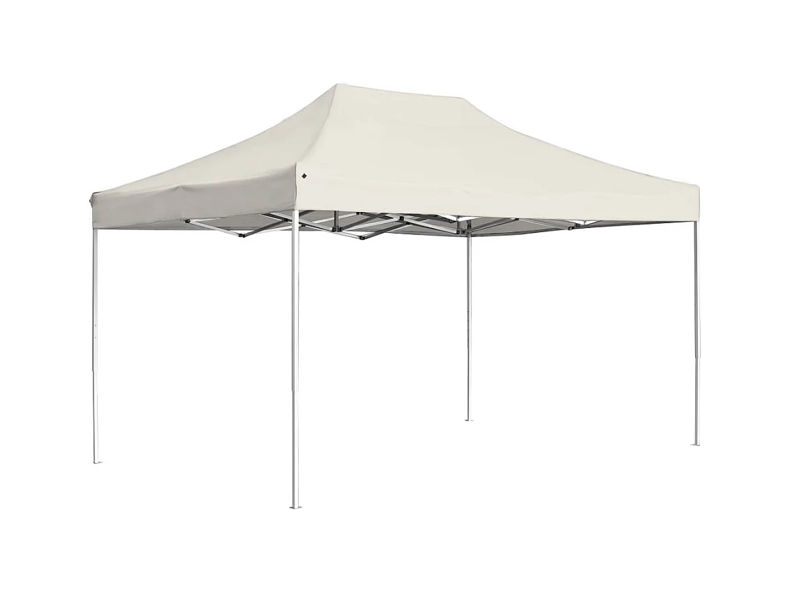 Tonnelle -Tente de réception pliable Aluminium 4,5x3 m Crème FR744047